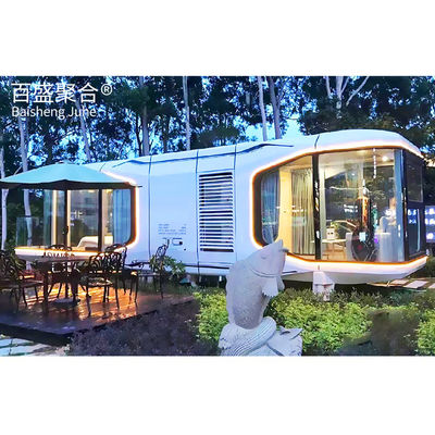 Ατσάλινα Prefab Modular 2023 Διαστημική Κάψουλα Σπίτι / Ξενοδοχείο / Σπίτι για διακόσμηση τοπίου