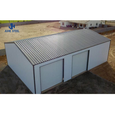 Ατσάλινο χρώμα Αδιάβροχο κήπο Carport Prefab μεταλλικό γκαράζ Παρκινγκ