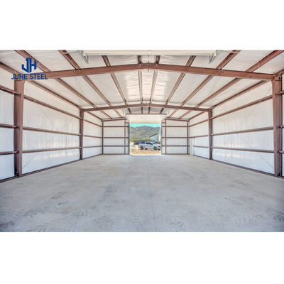 Ατσάλινο χρώμα Αδιάβροχο κήπο Carport Prefab μεταλλικό γκαράζ Παρκινγκ