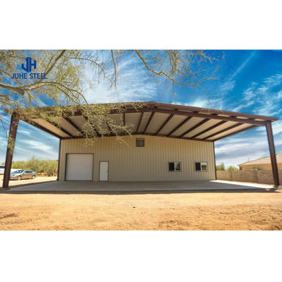Ατσάλινο χρώμα Αδιάβροχο κήπο Carport Prefab μεταλλικό γκαράζ Παρκινγκ