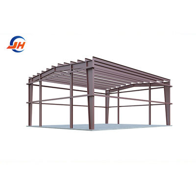Κύριο τμήμα δομής Coulmn Steel Frame Workshop για πράσινο γκαράζ σε προετοιμασία