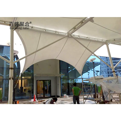 PVC PVDF PTFE Αμαξοστοιχία ηλιακής σκιάς Carport ηλιακή σκιά μεμβράνη για εξωτερικούς χώρους
