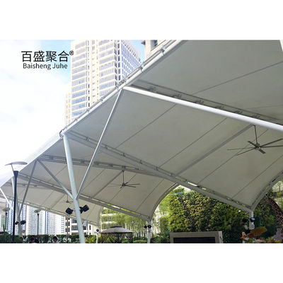 PVC PVDF PTFE Αμαξοστοιχία ηλιακής σκιάς Carport ηλιακή σκιά μεμβράνη για εξωτερικούς χώρους
