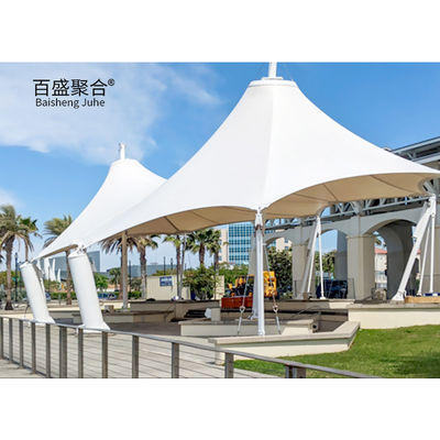 PVC PVDF PTFE Αμαξοστοιχία ηλιακής σκιάς Carport ηλιακή σκιά μεμβράνη για εξωτερικούς χώρους