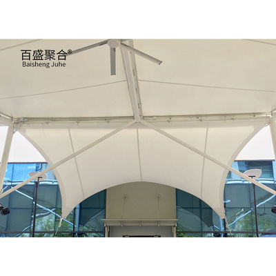 0.065mm Φύλλο σκηνής σκιά δομή ηλιακή σκιά PVDF PTFE χώρος στάθμευσης