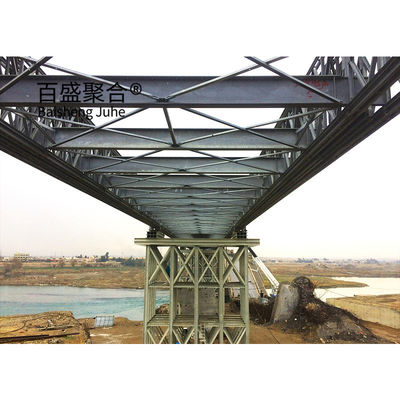 Ταχεία κατασκευή γέφυρα Bailey Truss με ανοχή ± 1% και Q355/Grade 350/ASTM A992