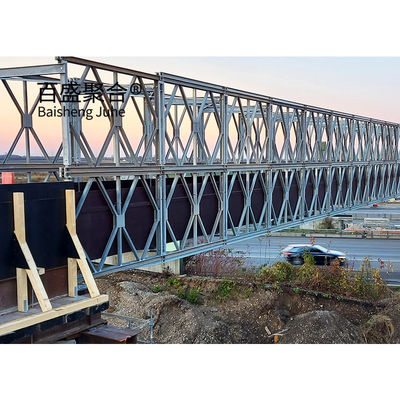 Φορτίο HS15-HS25 Γέφυρα με ατσάλινο πλαισίο δομικής δομής Modular Prefab Portable ZB200 Steel Structure Bridge
